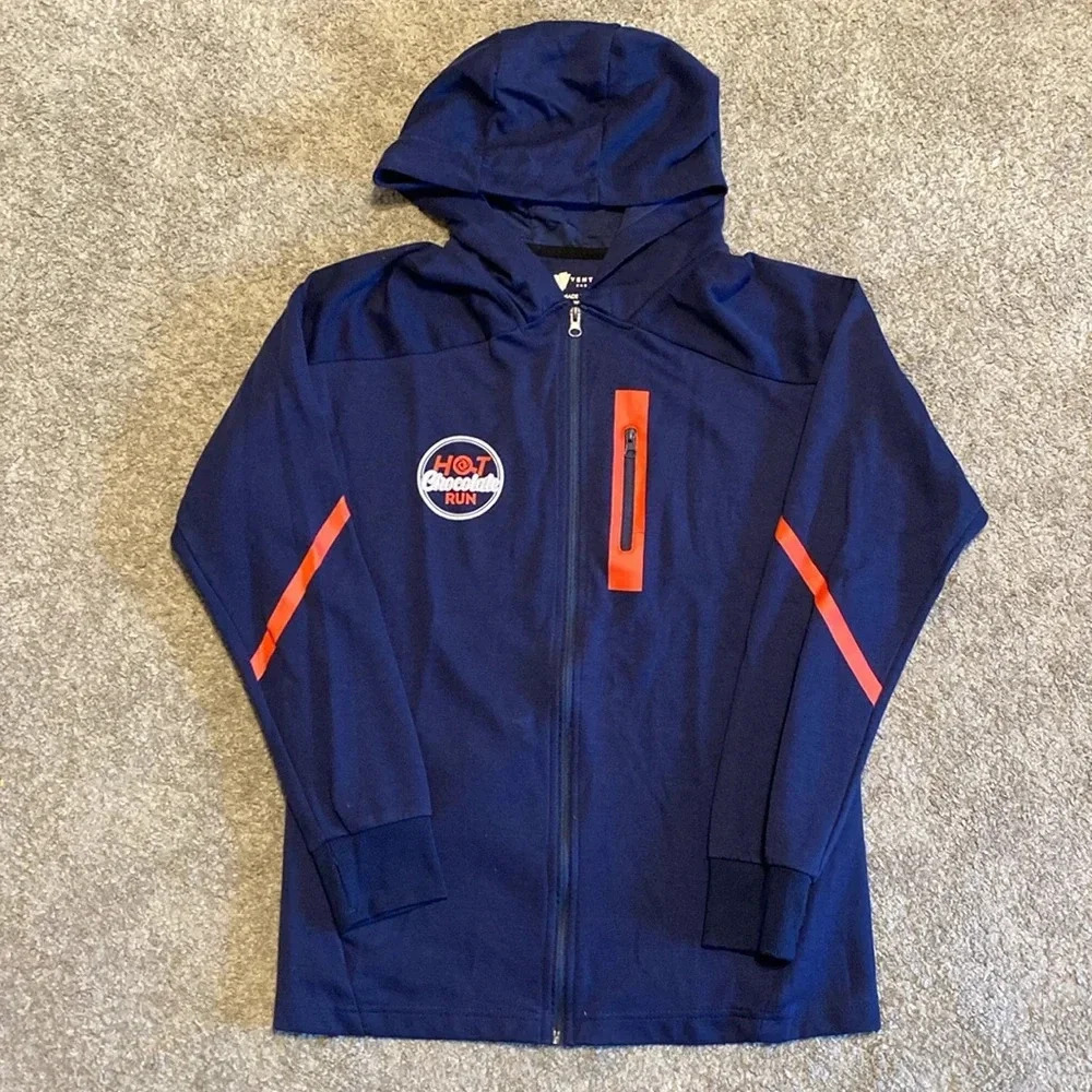 Ventures Endurance Hot Chocolate Run Navy Blue Full Zip Hoodie Jacket Womens L‎